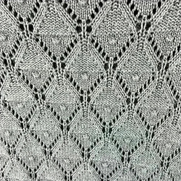 Tommy Hilfiger Sweater Women’s XL Gray Open Diamond Pattern Scoop Neck Knit - Picture 6 of 10